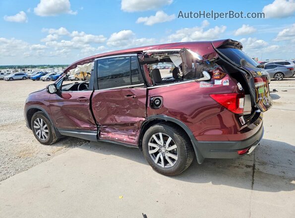 5FNYF6H5XMB076076 2021 HONDA PILOT Red Rear left