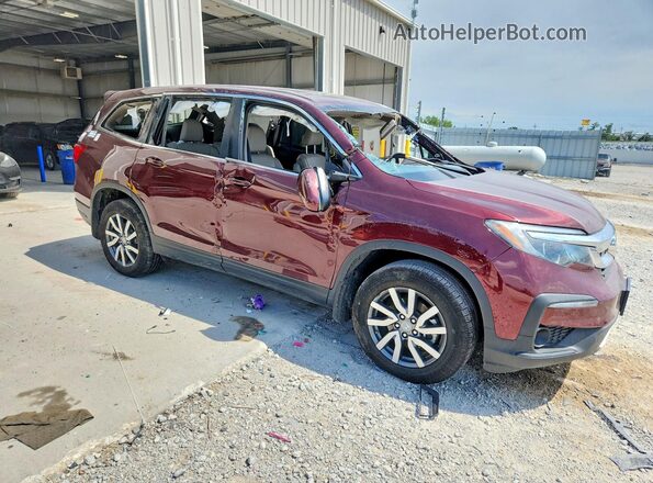 5FNYF6H5XMB076076 2021 HONDA PILOT Red Front right