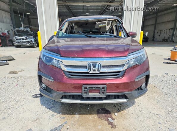 5FNYF6H5XMB076076 2021 HONDA PILOT Red Front view