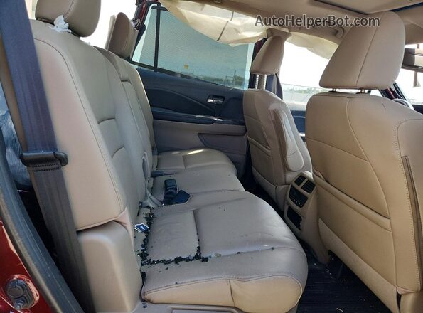 5FNYF6H5XMB076076 2021 HONDA PILOT Red Rear seats view