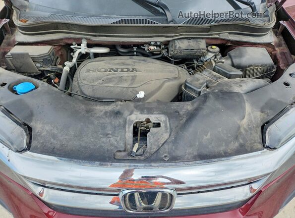 5FNYF6H5XMB076076 2021 HONDA PILOT Red Rear interior view
