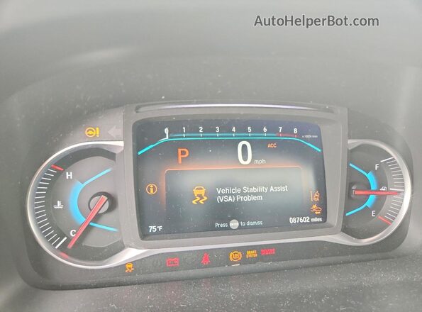 5FNYF6H64KB011066 2019 HONDA PILOT White Widok zestawu wskaźników