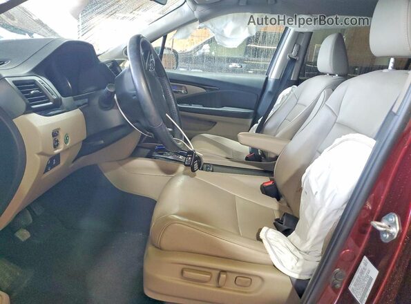 5FNYF6H65MB028820 2021 HONDA PILOT Maroon წინა სალონის ხედი