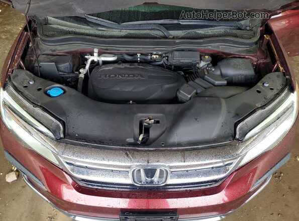 5FNYF6H65MB028820 2021 HONDA PILOT Maroon ძრავის განყოფილების ხედი