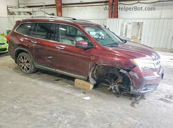 5FNYF6H68KB003035 2019 HONDA PILOT Maroon Delantero derecho