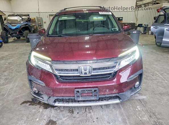 5FNYF6H68KB003035 2019 HONDA PILOT Maroon Vista frontal