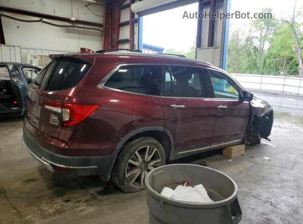 5FNYF6H68KB003035 2019 HONDA PILOT Maroon Trasero derecho