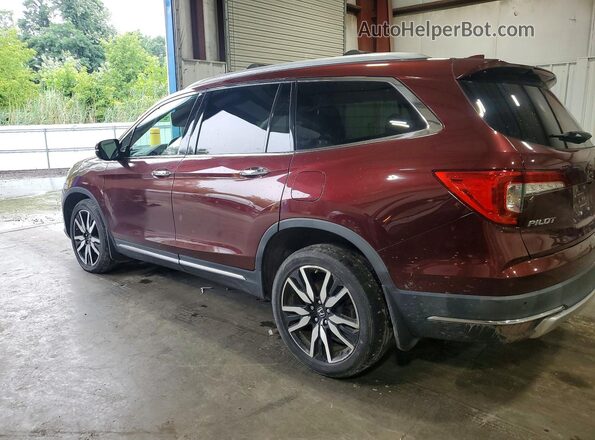 5FNYF6H68KB003035 2019 HONDA PILOT Maroon Trasero izquierdo