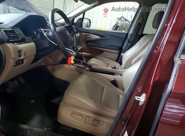 5FNYF6H68KB003035 2019 HONDA PILOT Maroon Vista interior delantera