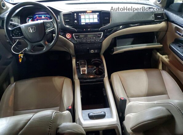 5FNYF6H68KB003035 2019 HONDA PILOT Maroon Vista del salpicadero