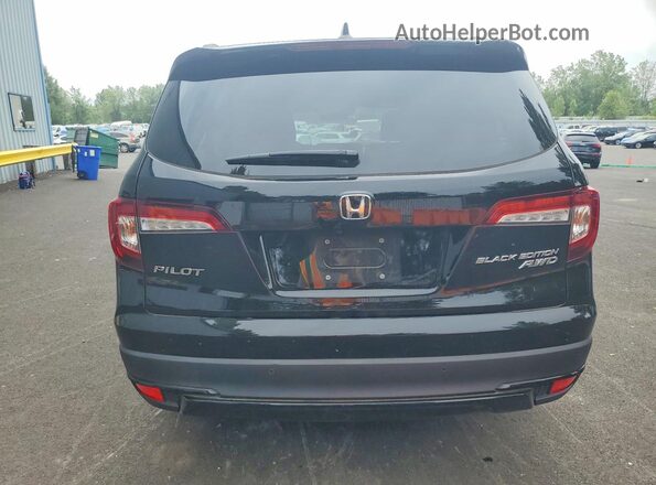 5FNYF6H72NB034455 2022 HONDA PILOT Black Вид ззаду