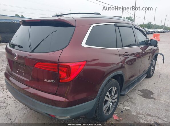 5FNYF6H75JB012489 2018 HONDA PILOT Maroon Հետևի աջ