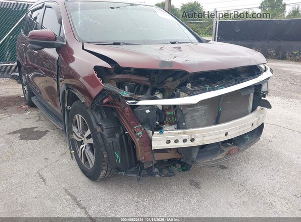 5FNYF6H75JB012489 2018 HONDA PILOT Maroon Դիմացի տեսք