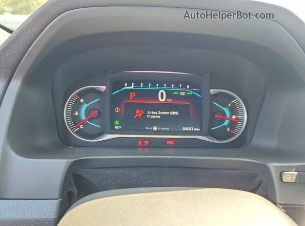 5FNYF6H76NB052912 2022 HONDA PILOT Blue Vista del cuadro de instrumentos