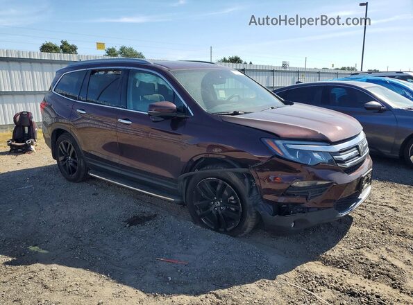 5FNYF6H90HB074104 2017 HONDA PILOT Burgundy Front right