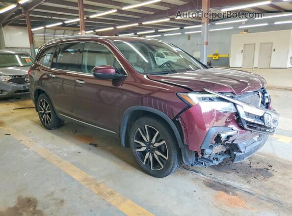 5FNYF6H92KB008855 2019 HONDA PILOT Burgundy Przód prawy