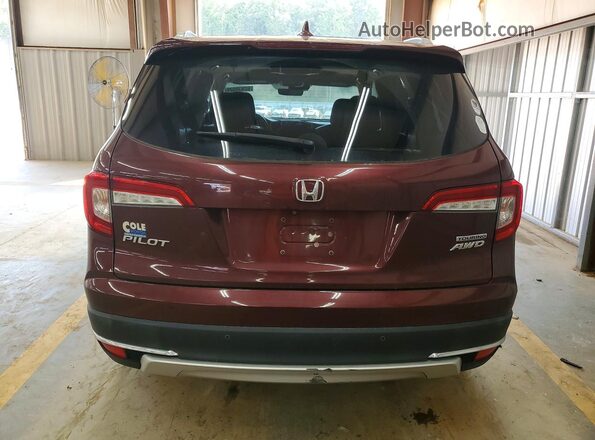 5FNYF6H92KB008855 2019 HONDA PILOT Burgundy Widok z tyłu