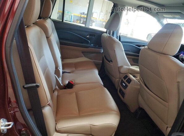5FNYF6H92KB008855 2019 HONDA PILOT Burgundy Widok tylnych siedzeń