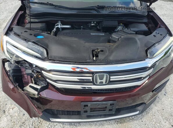 5FNYF6H94HB042062 2017 HONDA PILOT Burgundy Widok komory silnika