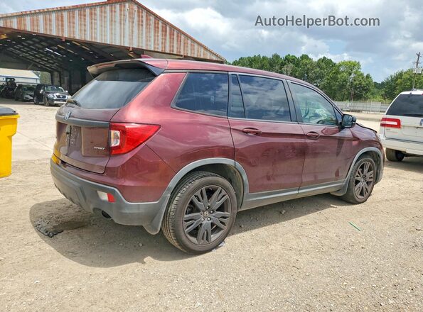 5FNYF7H20KB005039 2019 HONDA PASSPORT Бордовый Задняя правая четверть