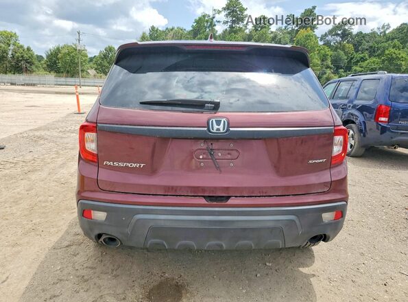 5FNYF7H20KB005039 2019 HONDA PASSPORT Бордовый Вид сзади