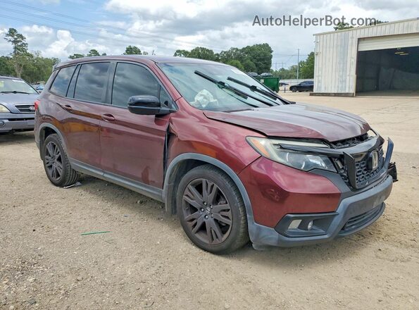 5FNYF7H20KB005039 2019 HONDA PASSPORT Бордовый Передняя правая четверть