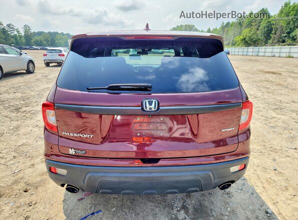 5FNYF7H26LB004009 2020 HONDA PASSPORT Burgundy Rear view