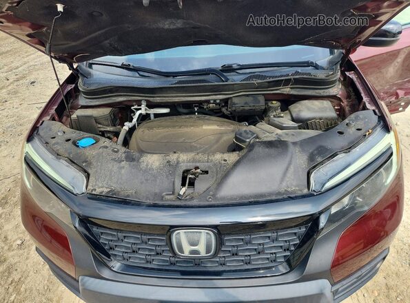 5FNYF7H26LB004009 2020 HONDA PASSPORT Burgundy Engine compartment view