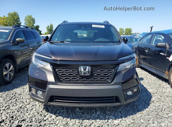 5FNYF7H91KB007993 2019 HONDA PASSPORT Burgundy Front view
