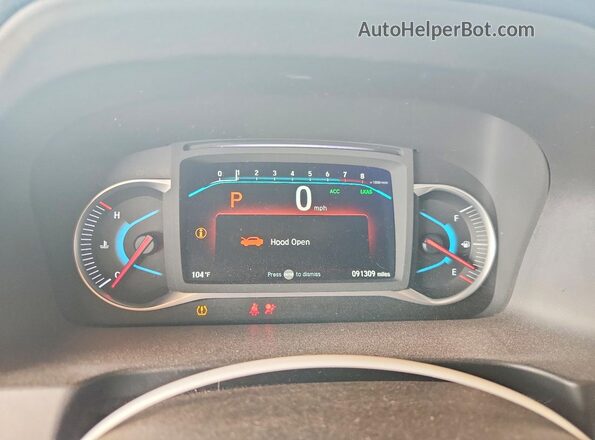 5FNYF8H02MB008659 2021 HONDA PASSPORT White Instrument cluster view