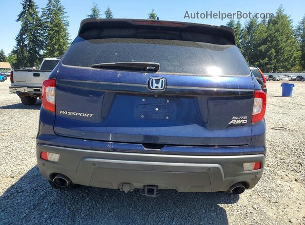 5FNYF8H09KB026976 2019 HONDA PASSPORT Синий Вид сзади