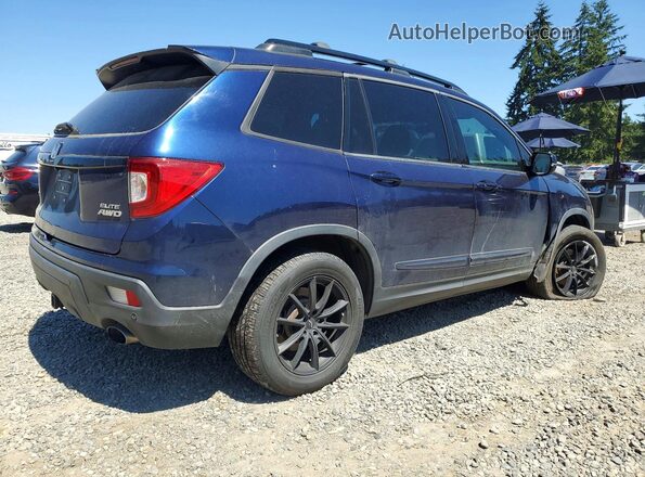 5FNYF8H09KB026976 2019 HONDA PASSPORT Синий Задняя правая четверть
