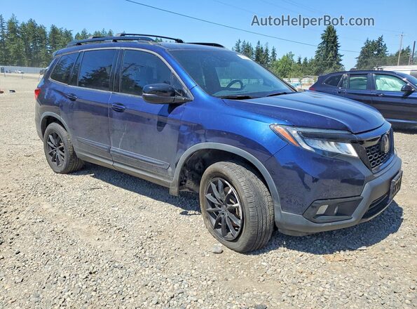 5FNYF8H09KB026976 2019 HONDA PASSPORT Синий Передняя правая четверть