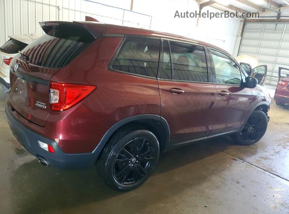 5FNYF8H23KB016333 2019 HONDA PASSPORT Red უკანა მარჯვენა