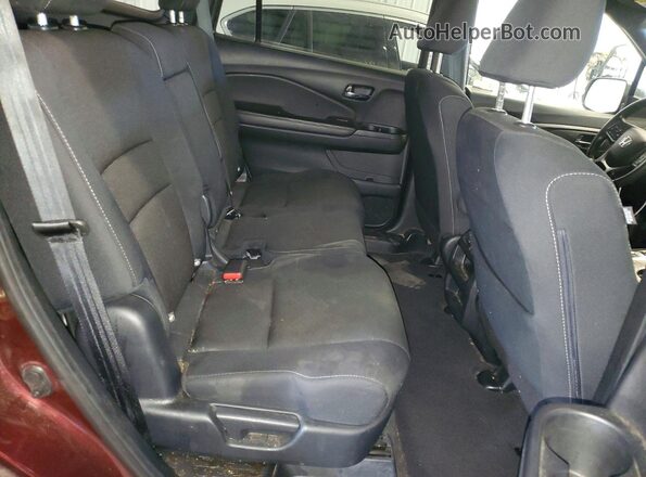 5FNYF8H23KB016333 2019 HONDA PASSPORT Red უკანა სალონის ხედი