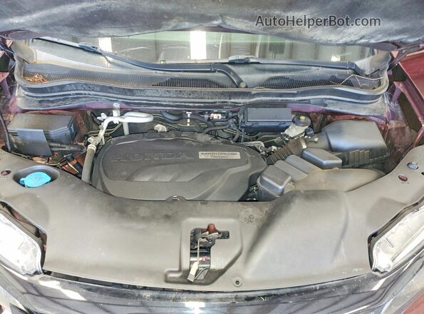 5FNYF8H23KB016333 2019 HONDA PASSPORT Red ძრავის განყოფილების ხედი