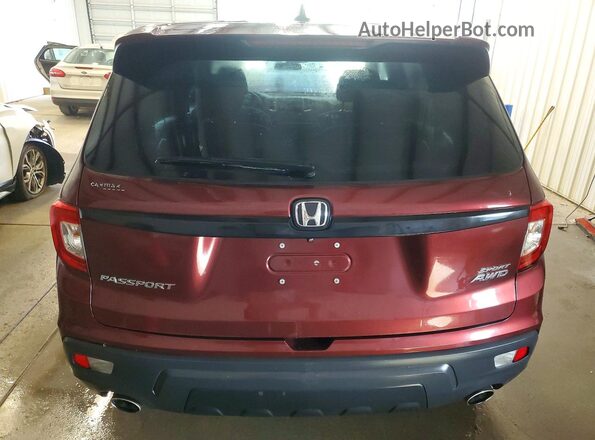 5FNYF8H23KB016333 2019 HONDA PASSPORT Red უკანა ხედი