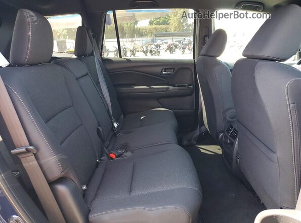 5FNYF8H26KB023664 2019 HONDA PASSPORT Blue Rear interior view