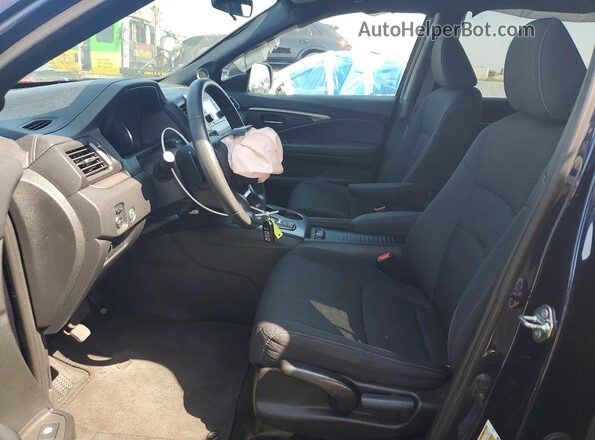 5FNYF8H26KB023664 2019 HONDA PASSPORT Blue Front interior view
