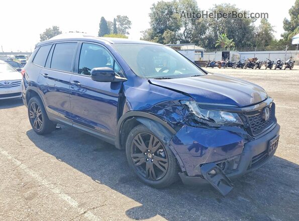 5FNYF8H26KB023664 2019 HONDA PASSPORT Blue Front right