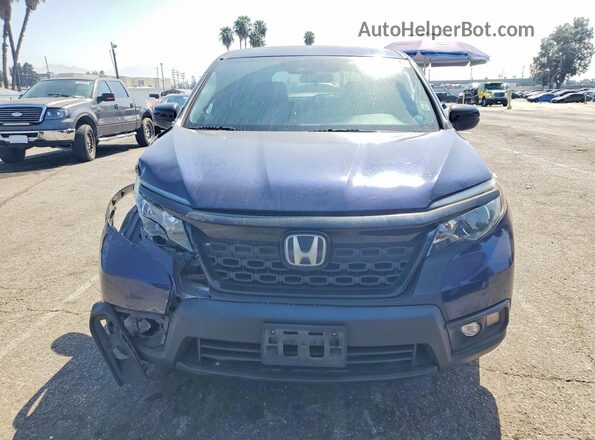 5FNYF8H26KB023664 2019 HONDA PASSPORT Blue Front view