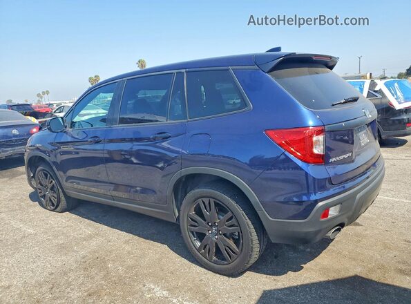 5FNYF8H26KB023664 2019 HONDA PASSPORT Blue Rear left
