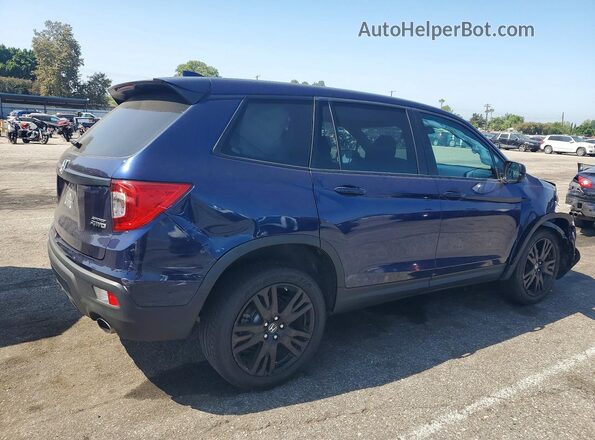 5FNYF8H26KB023664 2019 HONDA PASSPORT Blue Rear right