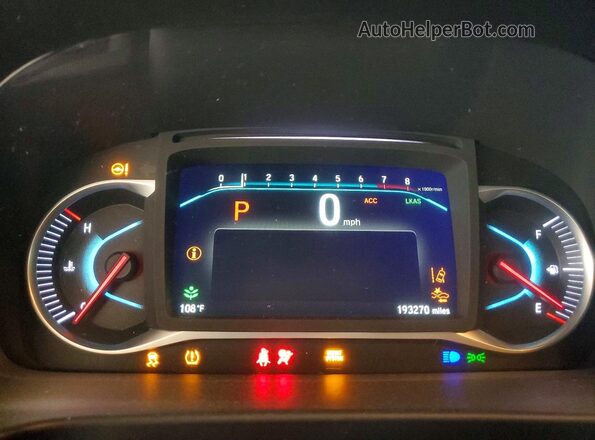 5FNYF8H50KB015635 2019 HONDA PASSPORT Silver Widok zestawu wskaźników