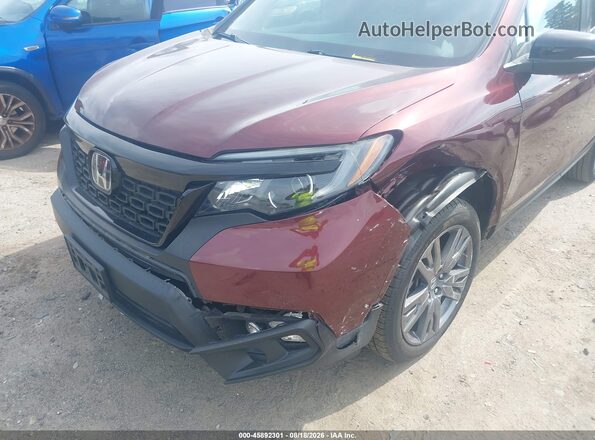 5FNYF8H50MB012589 2021 HONDA PASSPORT Burgundy წინა ხედი