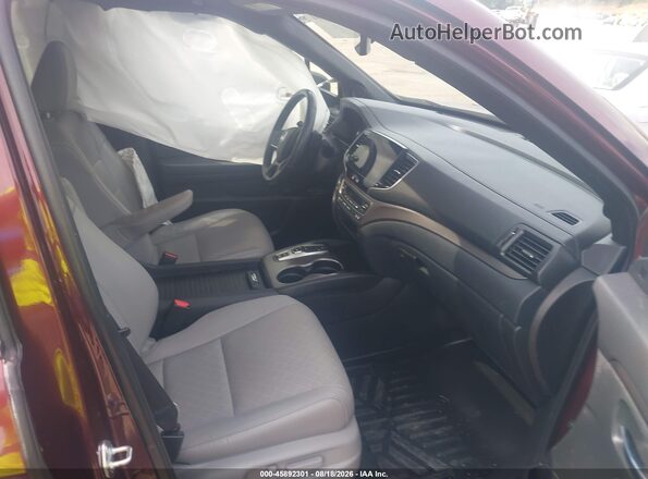 5FNYF8H50MB012589 2021 HONDA PASSPORT Burgundy წინა სალონის ხედი