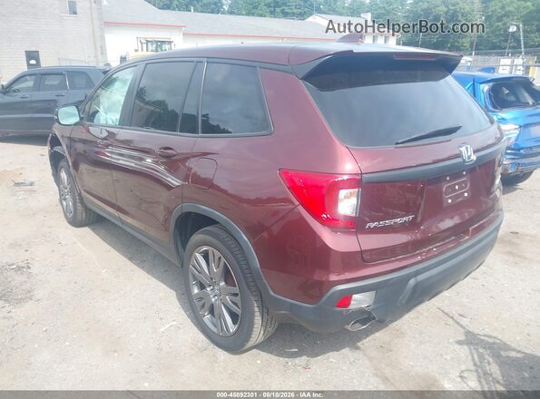 5FNYF8H50MB012589 2021 HONDA PASSPORT Burgundy უკანა მარცხენა