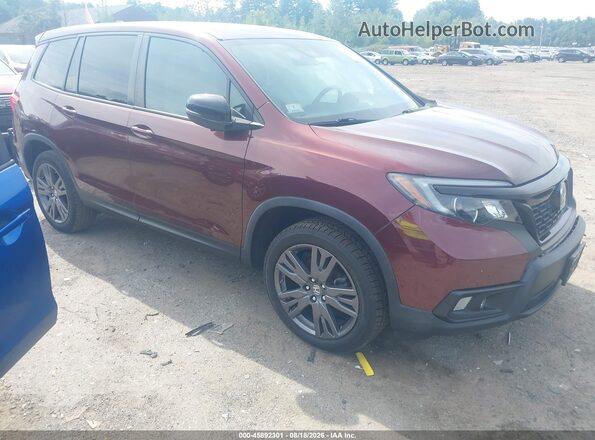 5FNYF8H50MB012589 2021 HONDA PASSPORT Burgundy ხელსაწყოთა პანელის ხედი