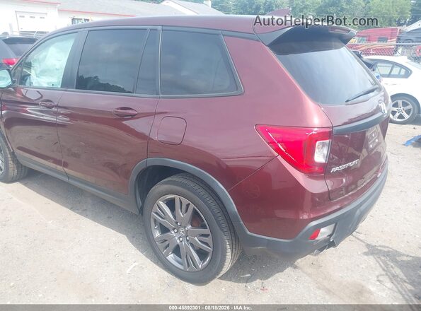 5FNYF8H50MB012589 2021 HONDA PASSPORT Burgundy უკანა სალონის ხედი