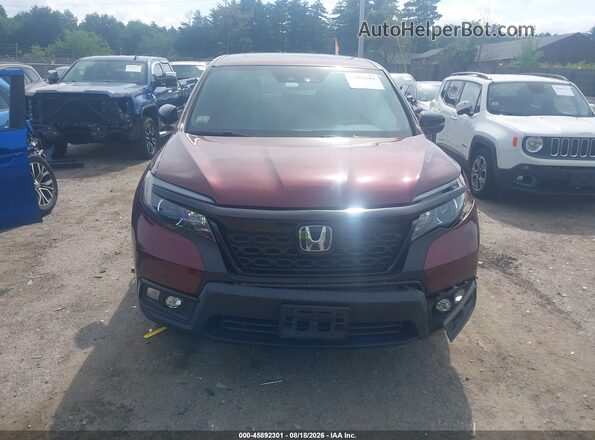 5FNYF8H50MB012589 2021 HONDA PASSPORT Burgundy წინა პანელის ხედი